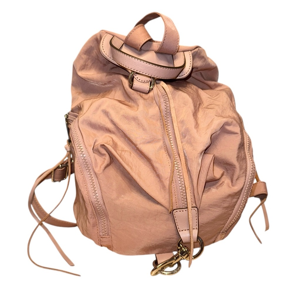 Rebecca Minkoff “Julian” Blush Pink Nylon Convertible Backpack Hobo carryall